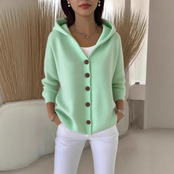 Philomène – Cardigan à capuche en coton doux