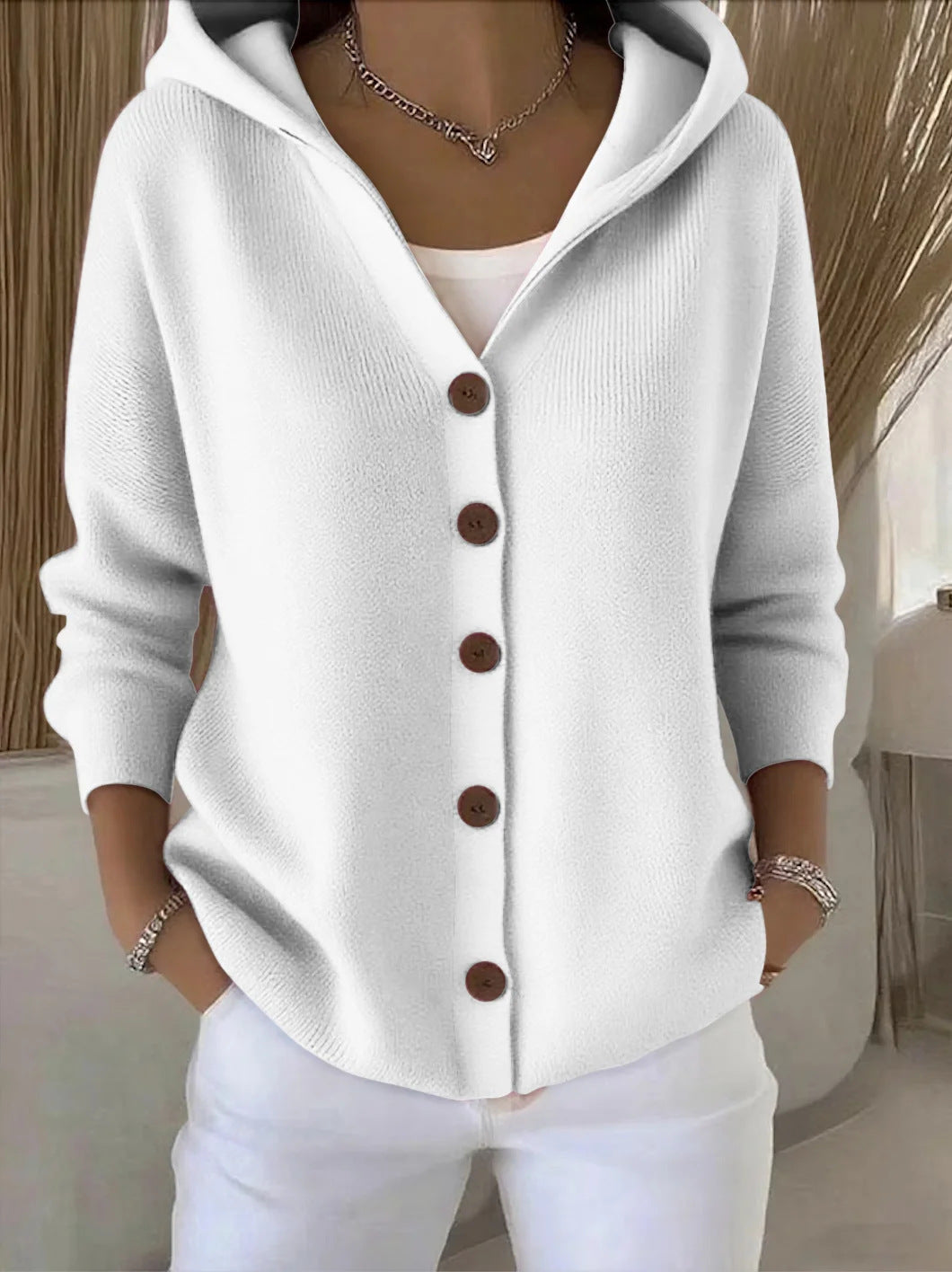 Philomène – Cardigan à capuche en coton doux
