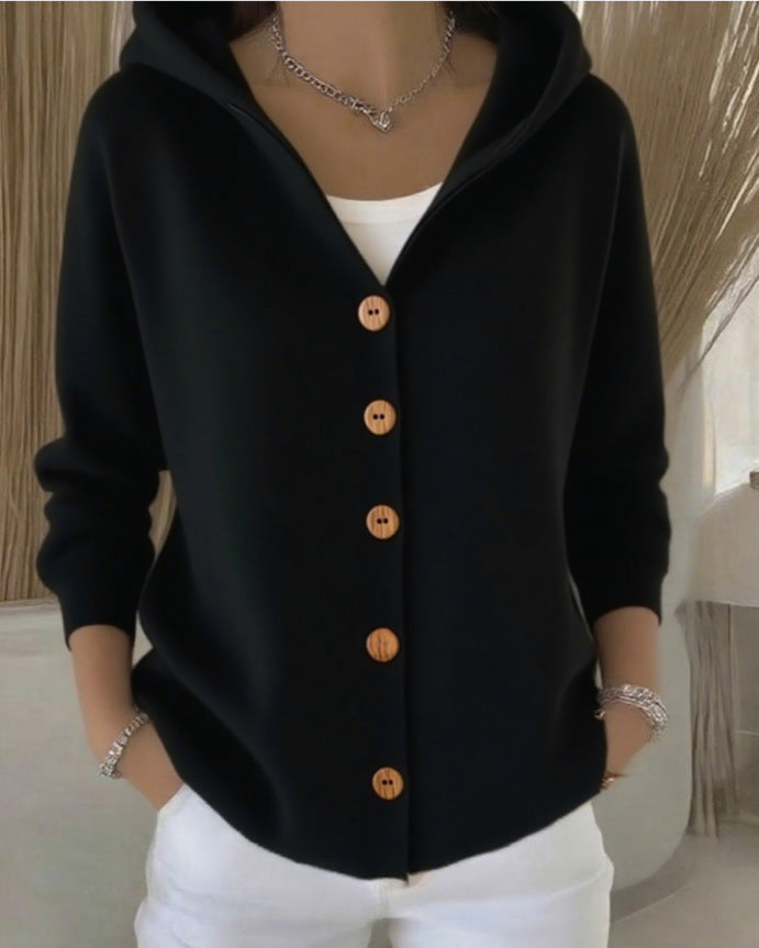 Philomène – Cardigan à capuche en coton doux