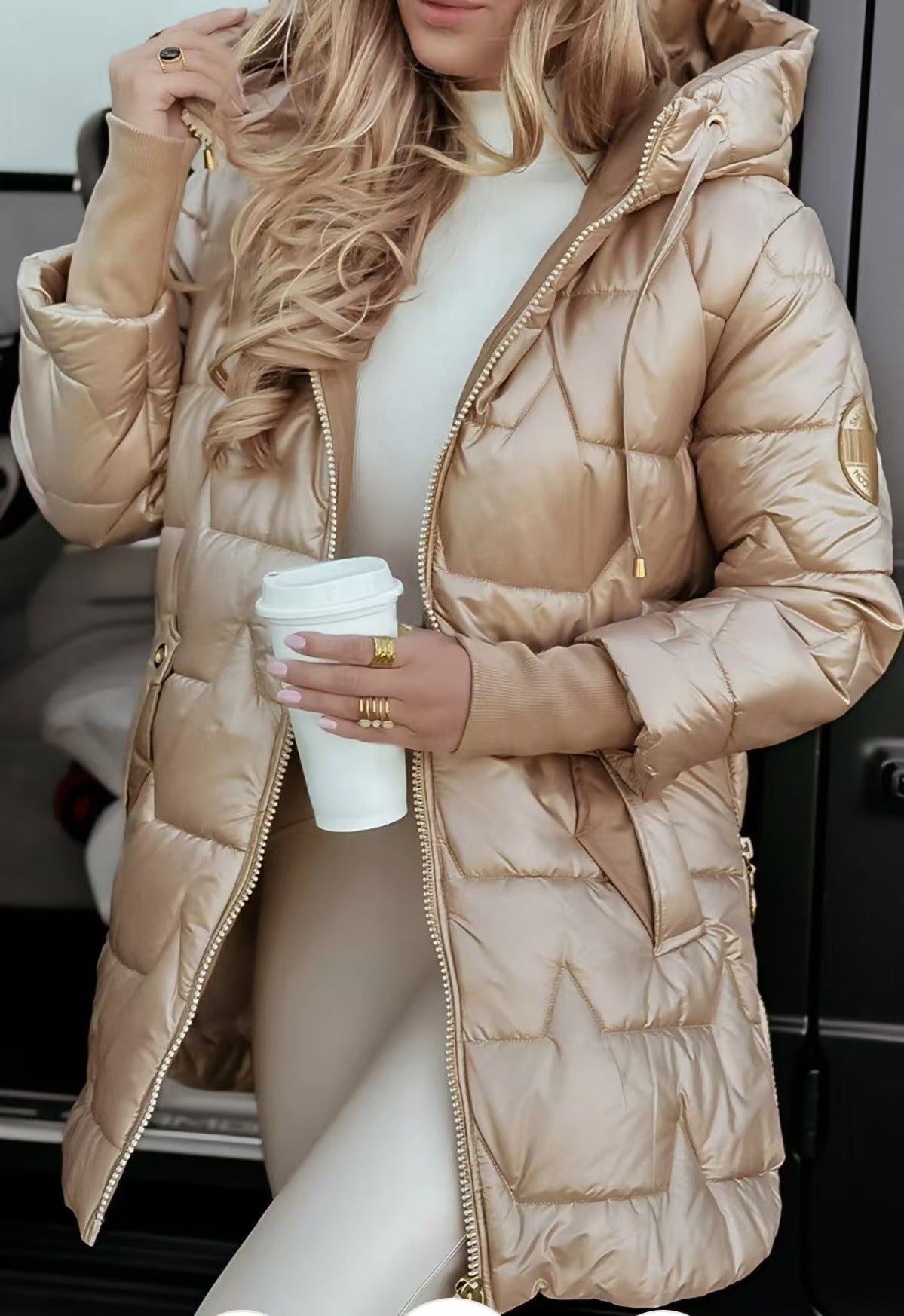 Gwenaëlle - Manteau d’hiver élégant à capxuche