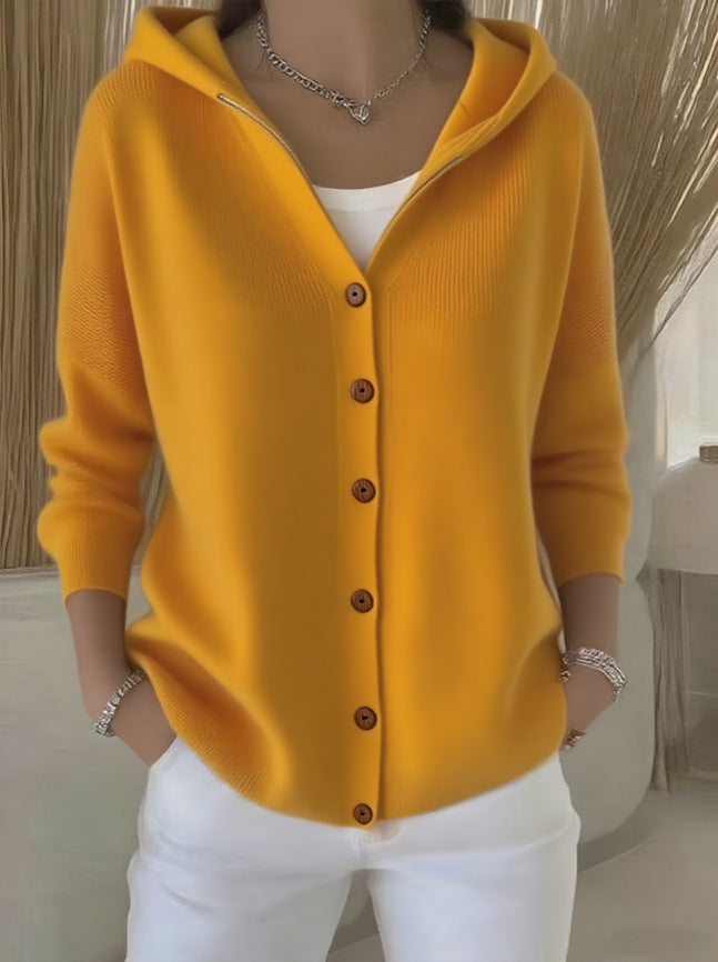 Philomène – Cardigan à capuche en coton doux