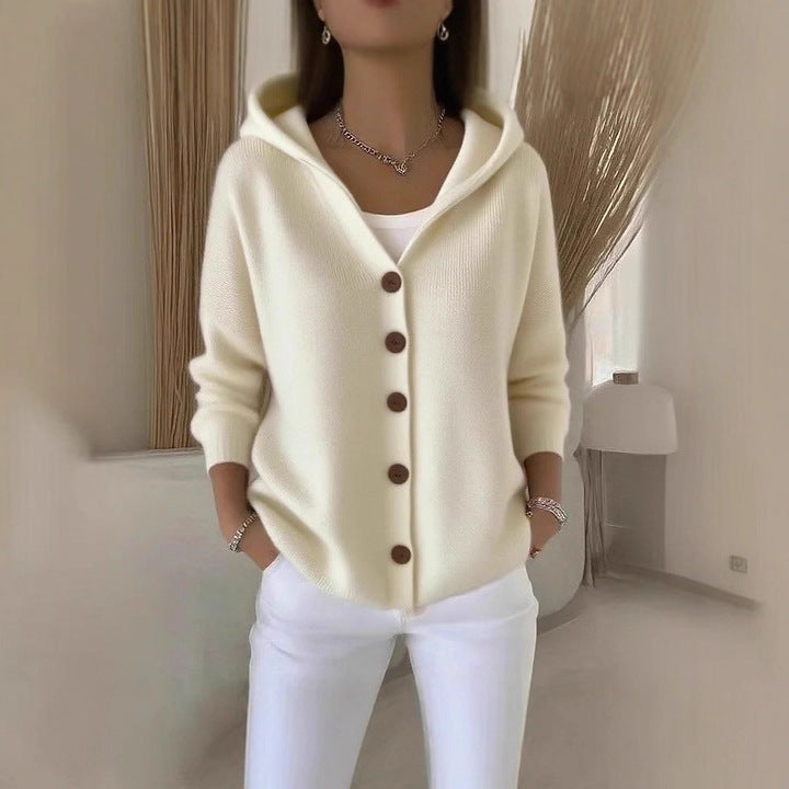 Philomène – Cardigan à capuche en coton doux