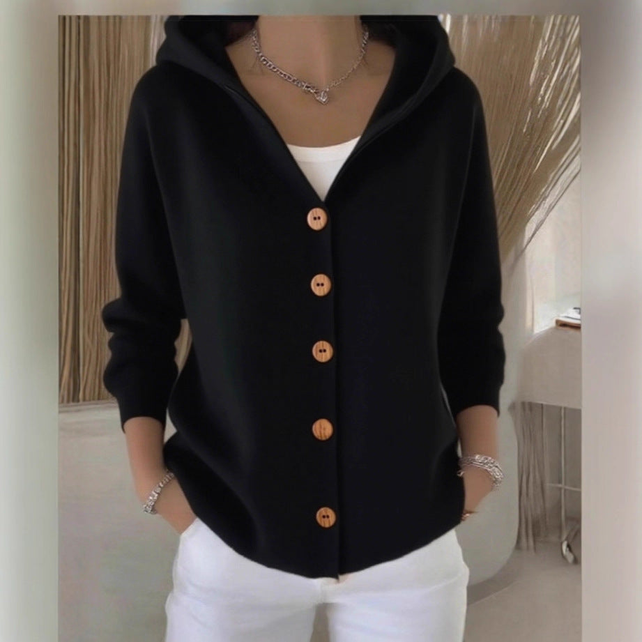 Philomène – Cardigan à capuche en coton doux